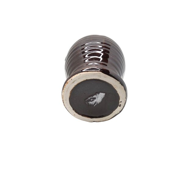 Vintage Brush Studio Earthenware Brown Glazed  Beehive Vase  6.5" H - Picture 9 of 12